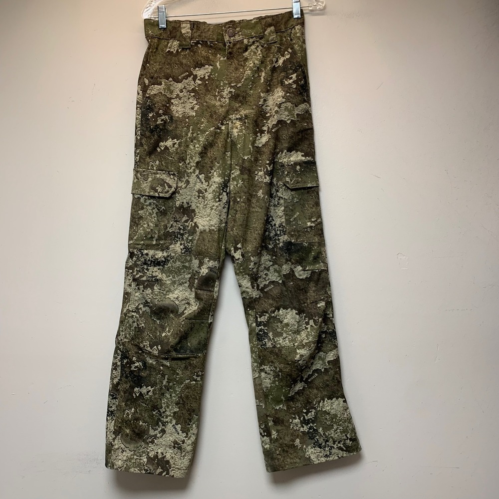 RedHead Silent-Hide Cargo Pants Youth 2XL Green Strata Camo Excellent Stretch